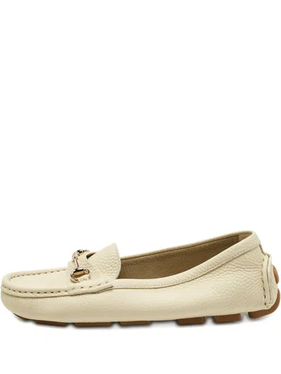 Pre-owned Gucci Horsebit Leather Loafers In Neutral