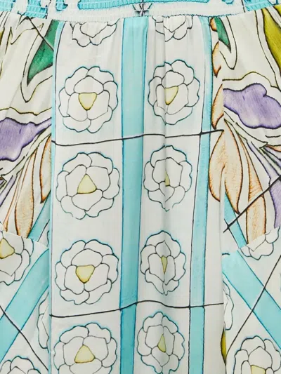 Pre-owned Maje Mosaic-print Maxi Dress In White