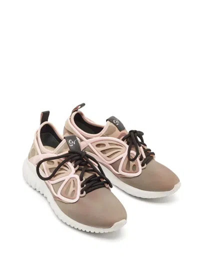 Pre-owned Sophia Webster Butterfly-wing Sneakers In Brown