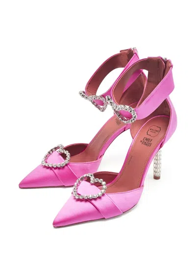 Pre-owned Malone Souliers  X Emily In Paris 100mm Camille Pumps In Pink