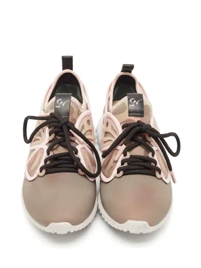 Pre-owned Sophia Webster Butterfly-wing Sneakers In Brown