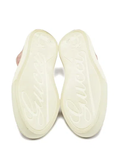Pre-owned Gucci Microssima Leather Trainers In Pink