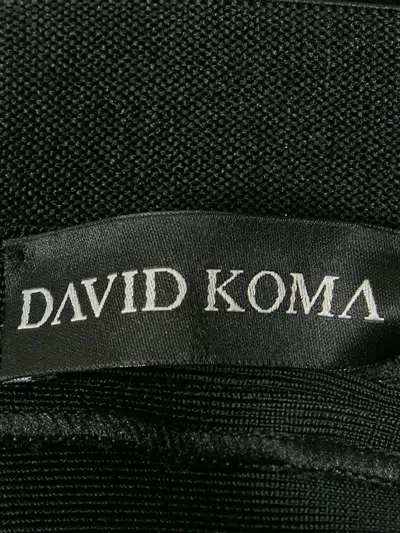 Pre-owned David Koma Mesh-textured Dress In Black
