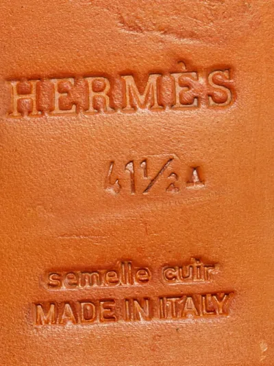 Pre-owned Hermes Crocodile-effect Leather Loafers In Black