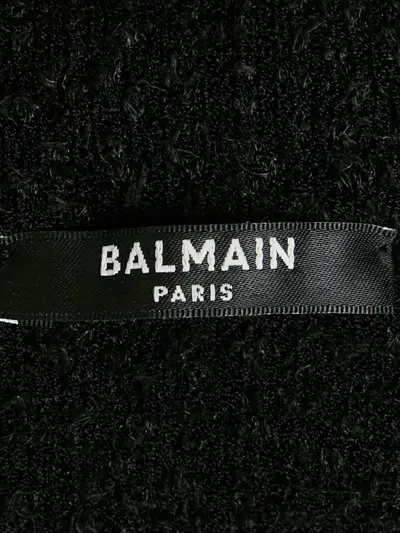 Pre-owned Balmain Striped Tweed Jacket In Black