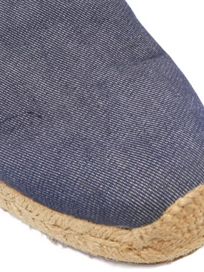 Pre-owned Christian Louboutin Denim Flat Espadrille In Blue