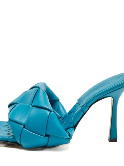 Pre-owned Bottega Veneta Intrecciato Leather Sandals In Blue