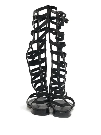 Pre-owned Stuart Weitzman Gladiator Sandals In Black
