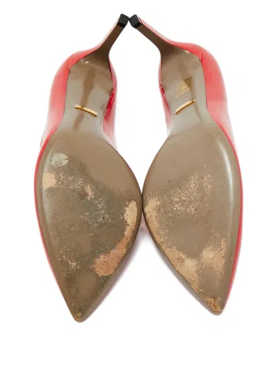 Pre-owned Gucci Pointed Toe Patent Pumps In Red