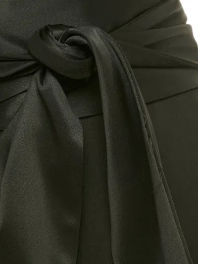 Pre-owned Maje Sleeveless Belted-waist Dress In Black