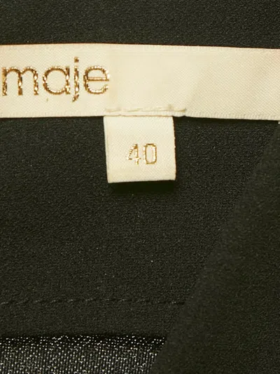 Pre-owned Maje Sleeveless Belted-waist Dress In Black