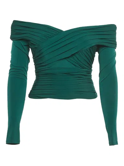 Pre-owned Self-portrait Crossover Top In Blue