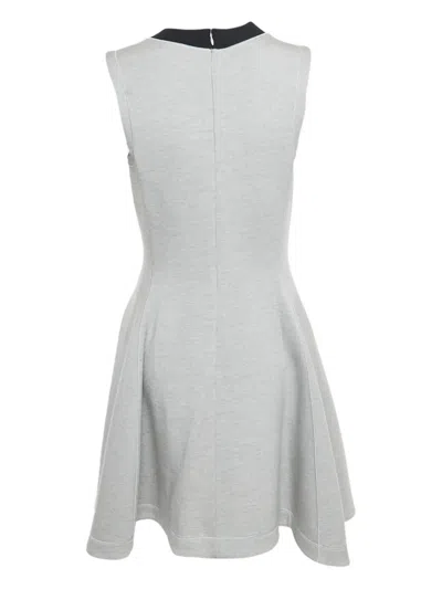 Pre-owned Dior Flared Mini Dress In Gray
