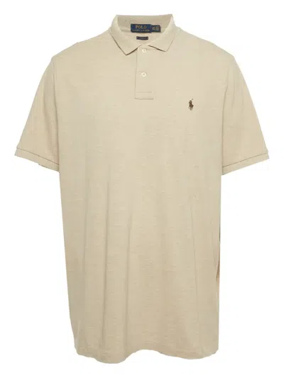 Pre-owned Polo Ralph Lauren Cotton Logo Polo Shirt In Neutral