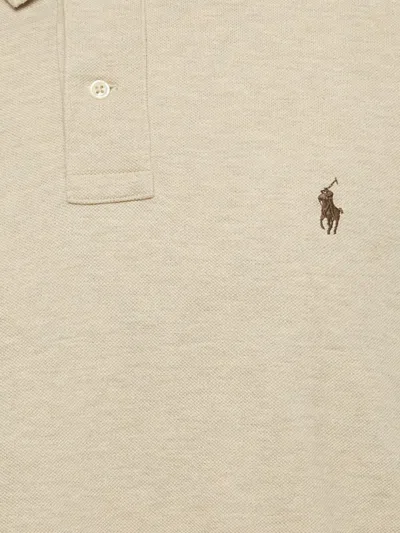 Pre-owned Polo Ralph Lauren Cotton Logo Polo Shirt In Neutral