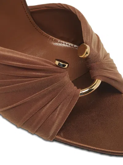 Pre-owned Saint Laurent Lola Ankle-strap Sandals In Brown