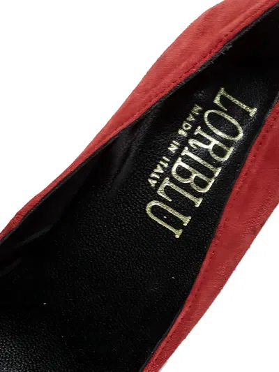 Pre-owned Loriblu 110mm Suede Pumps In Red