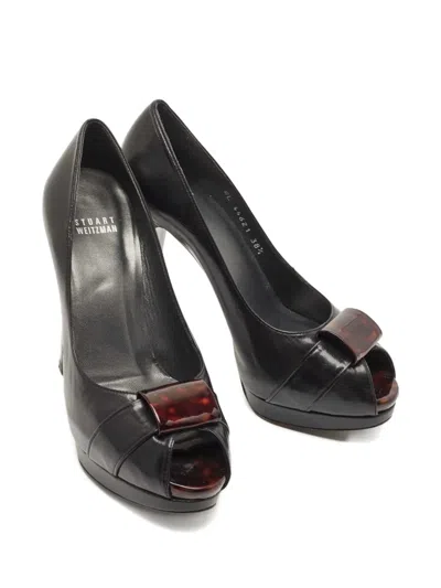 Pre-owned Stuart Weitzman 130mm Leather Pumps In Black