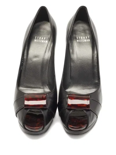 Pre-owned Stuart Weitzman 130mm Leather Pumps In Black