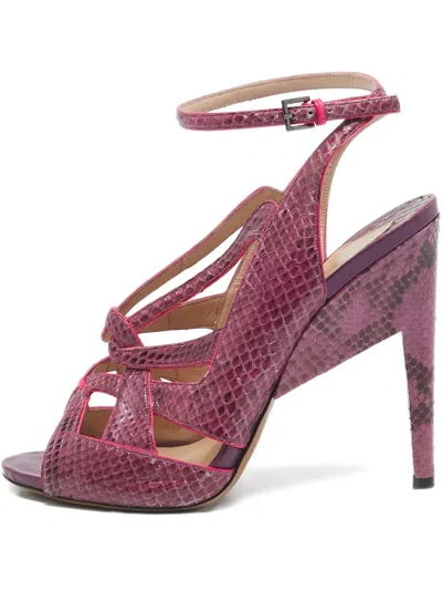 Pre-owned Nicholas Kirkwood 135mm Crossover-strap Sandals In Pink