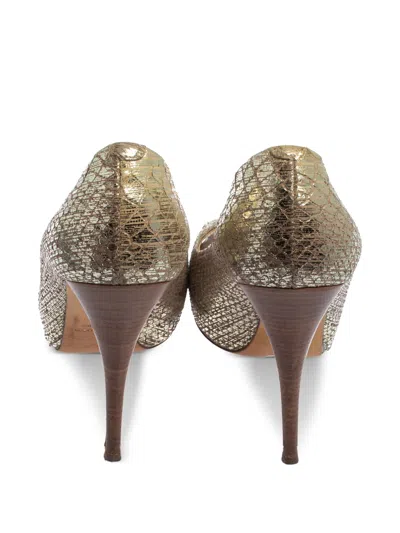 Pre-owned Giuseppe Zanotti Vintage 110mm Leather Heeled Pumps In Neutral