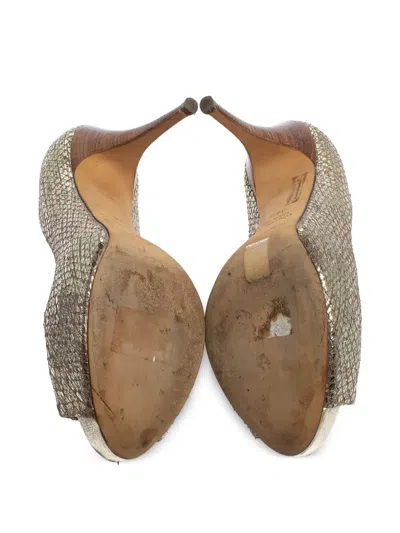 Pre-owned Giuseppe Zanotti Vintage 110mm Leather Heeled Pumps In Neutral