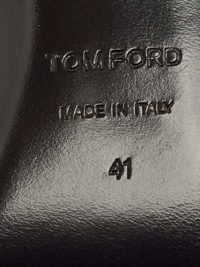 Pre-owned Tom Ford 120mm Bow-detail Velvet Pumps In Black