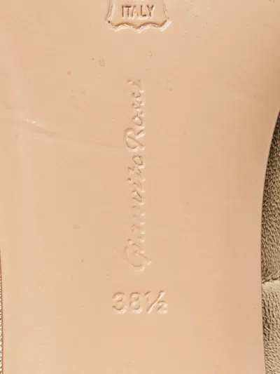 Pre-owned Gianvito Rossi 60mm Block-heel Ankle-strap Pumps In Gold