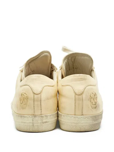 Pre-owned Alexander Mcqueen Leather Sneakers In Neutral