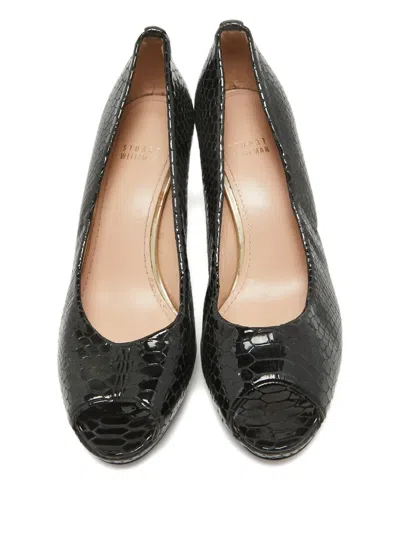 Pre-owned Stuart Weitzman 95mm Leather Heeled Pumps In Black