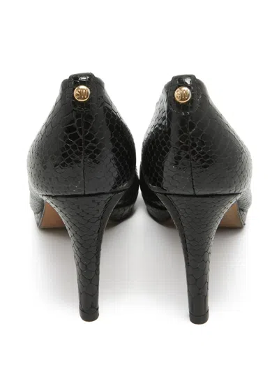 Pre-owned Stuart Weitzman 95mm Leather Heeled Pumps In Black