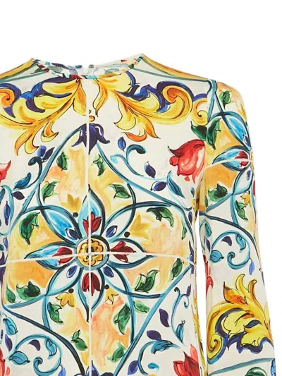 Pre-owned Dolce & Gabbana 2024 Floral-print Top In Multi
