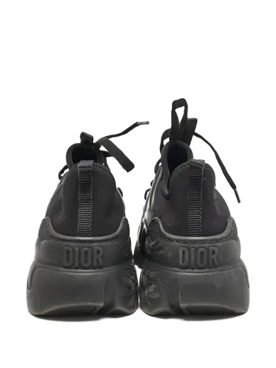 Pre-owned Dior Logo-embossed Sneakers In Black