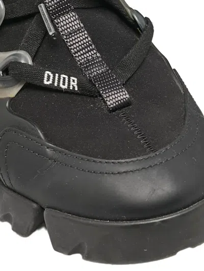 Pre-owned Dior Logo-embossed Sneakers In Black