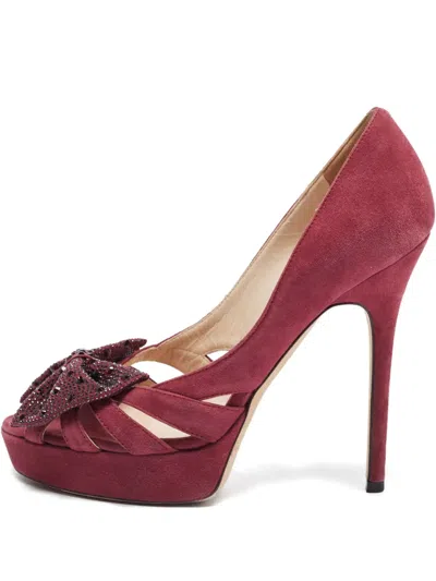 Pre-owned Jimmy Choo 130mm Taja Pumps In Purple