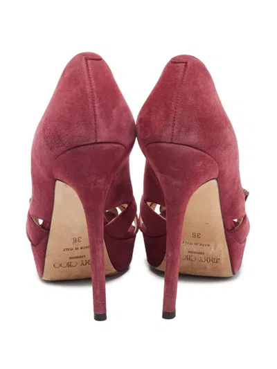 Pre-owned Jimmy Choo 130mm Taja Pumps In Purple