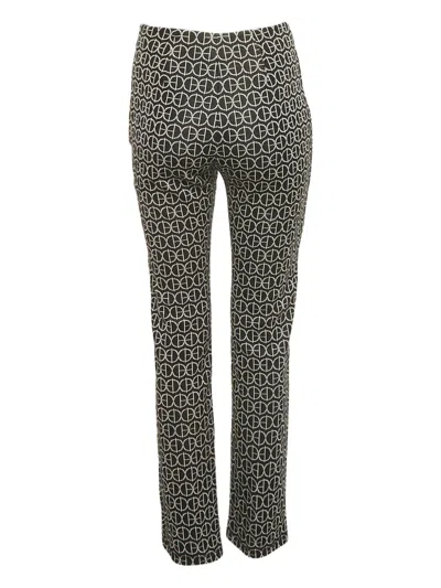 Pre-owned Hermes Jacquard Logo Trousers In Black