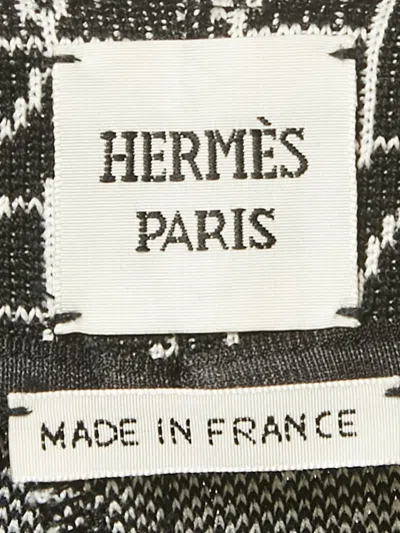 Pre-owned Hermes Jacquard Logo Trousers In Black