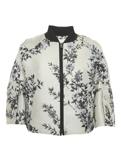 Pre-owned Fendi Jacquard Floral Jacket In Neutral