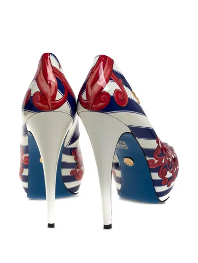 Pre-owned Loriblu 2024 140mm Platform Pumps In Red