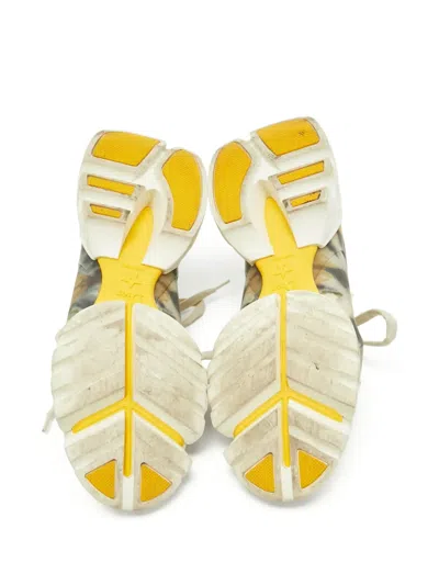 Pre-owned Dior 2024 D-connect Floral Sneakers In Neutral