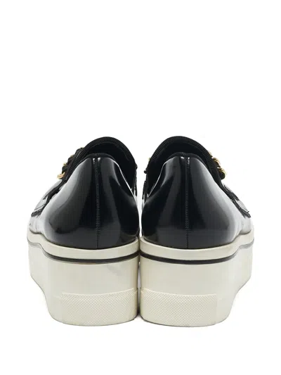 Pre-owned Stella Mccartney Platform Chain-link Slip-on Shoes In Black