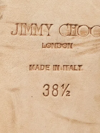 Pre-owned Jimmy Choo 70mm Gilbert Almond-toe Leather Pumps In Neutral