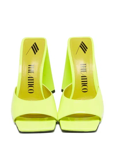 Pre-owned Attico Square-toe Sandals In Green