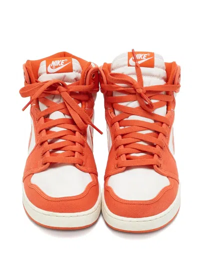 Pre-owned Jordan Air  1 Leather Sneakers In Orange