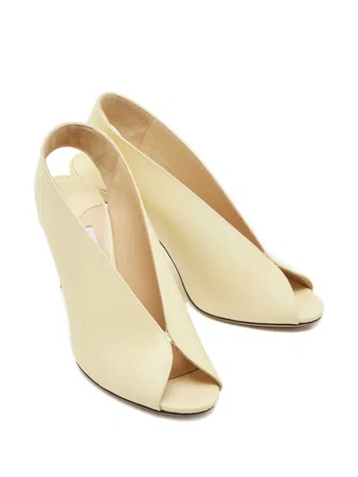Pre-owned Jimmy Choo Slingback Leather Pumps In Yellow