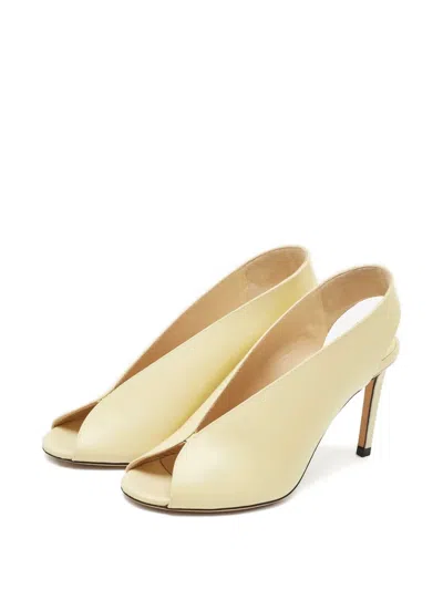 Pre-owned Jimmy Choo Slingback Leather Pumps In Yellow