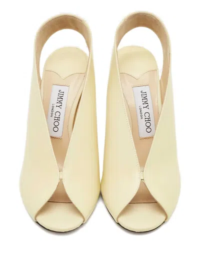 Pre-owned Jimmy Choo Slingback Leather Pumps In Yellow