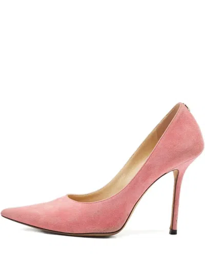 Pre-owned Jimmy Choo 110mm Love Suede Pumps In Pink