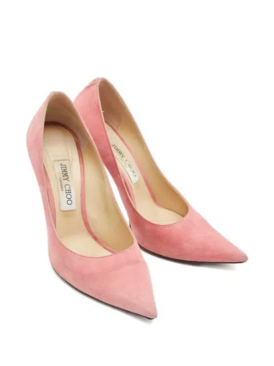 Pre-owned Jimmy Choo 110mm Love Suede Pumps In Pink